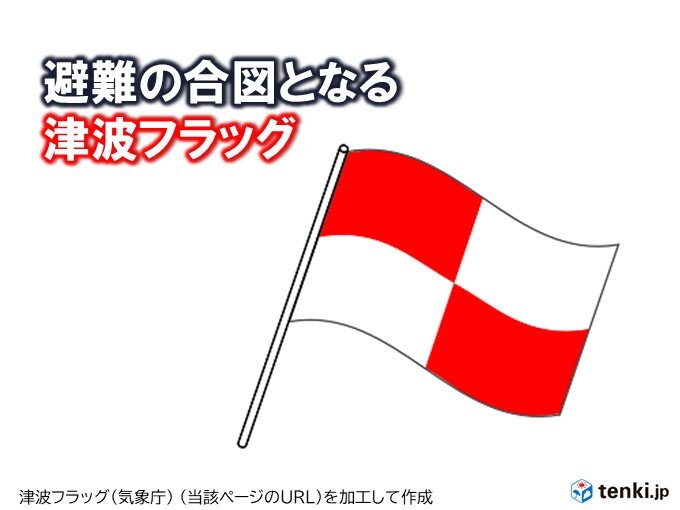 避難の合図となる「津波フラッグ」