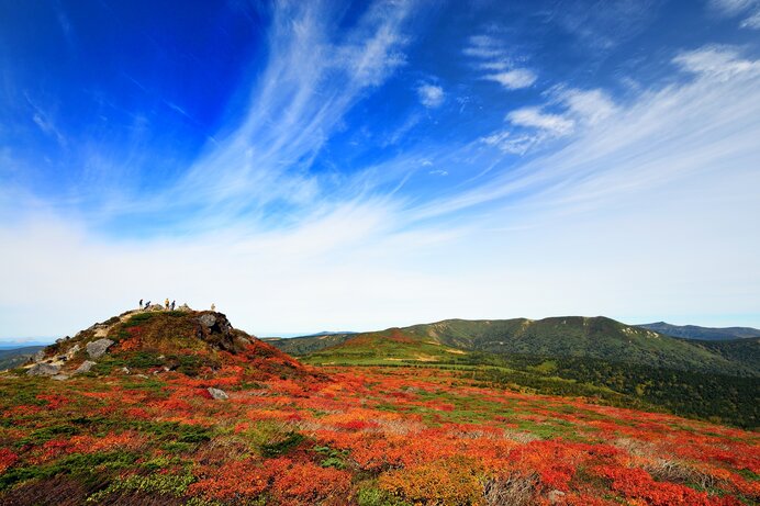 青い空が広がる日に登りたい紅葉の名所