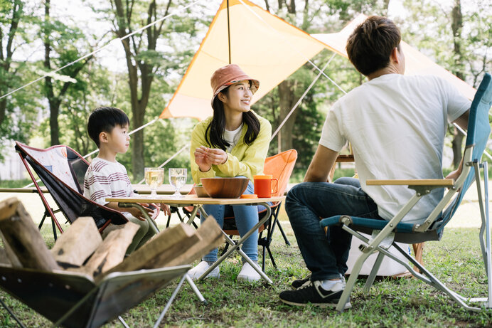 キャンプ場でのんびりと家族団欒★