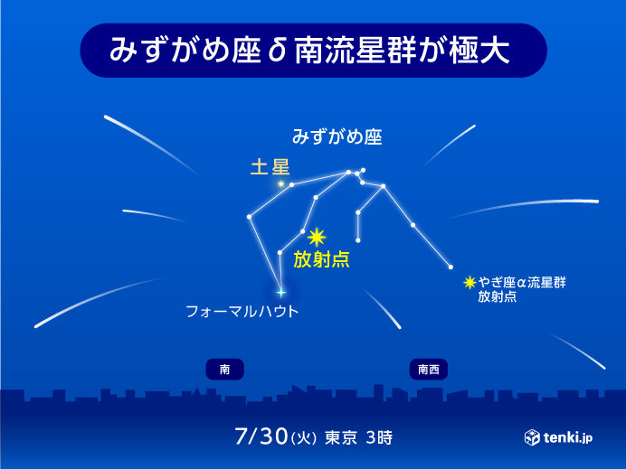 夏休みの天体ショー「みずがめ座δ南流星群」　2024年は7月30日頃極大に　観測のコツは？