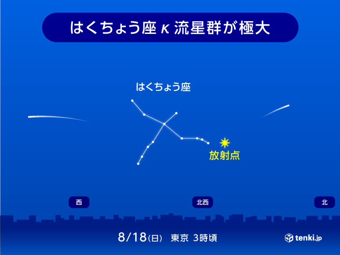 夏休み最後の流星群　「はくちょう座κ流星群」が極大に　観測ポイントや見どころは？