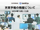 日本気象協会の天気予報精度結果(2024年10月～12月)