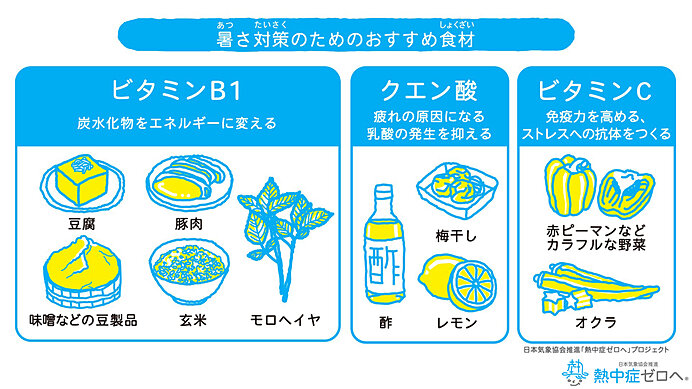 暑さに負けない！おすすめ食材