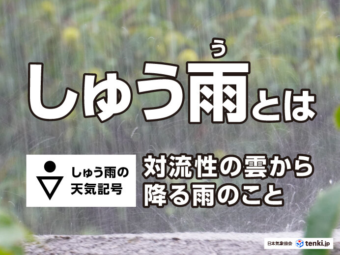 しゅう雨の意味と記号
