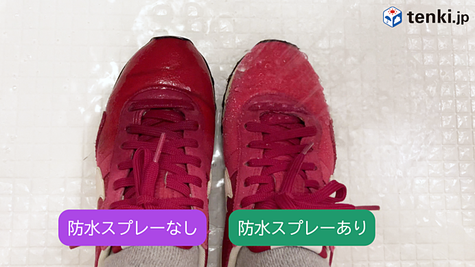 少々強い雨を想定：シャワーで水をかけてみる