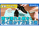 雨で濡れた靴を早く乾かす方法 ３選！最も早く乾くのはどれか実験してみた