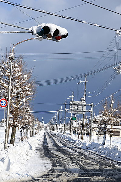 省エネで普及するLEDの信号機、でも、雪国ではLEDだと困るときも…