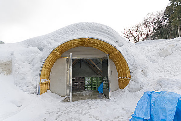 食材の味わいが増し、風味豊かになる雪中貯蔵庫「雪室（ゆきむろ）」