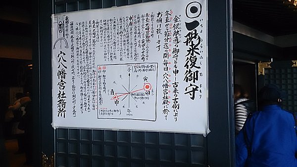 境内にも詳しい説明書きが(写真は昨年のもの。恵方は毎年変わります)